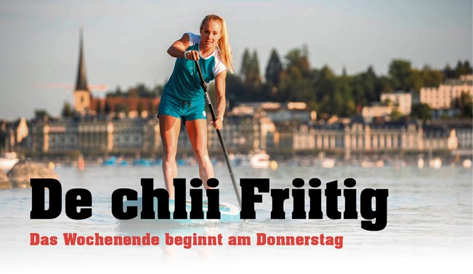 Stand-Up-Paddling mit Ariella Käslin in Nottwil.  (Foto zvg)
