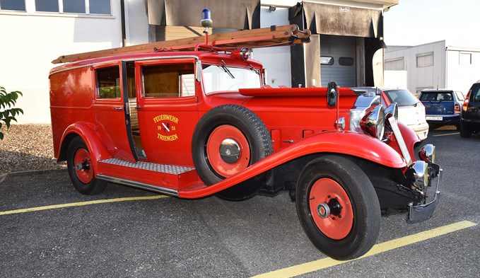 Immer gerne gesehen. «Rosi» aus dem Jahr 1929 – das alte Feuerwehrfahrzeug der damaligen Feuerwehr Kulmerau.  (Foto Thomas Stillhart)