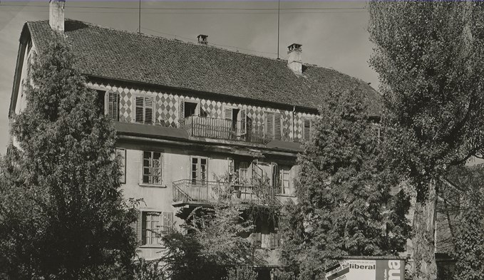 Die Grabenmühle an der heutigen Bahnhofstrasse 2 in Sursee im Jahr 1963. (Foto Stadtarchiv Sursee/Korporation Sursee)